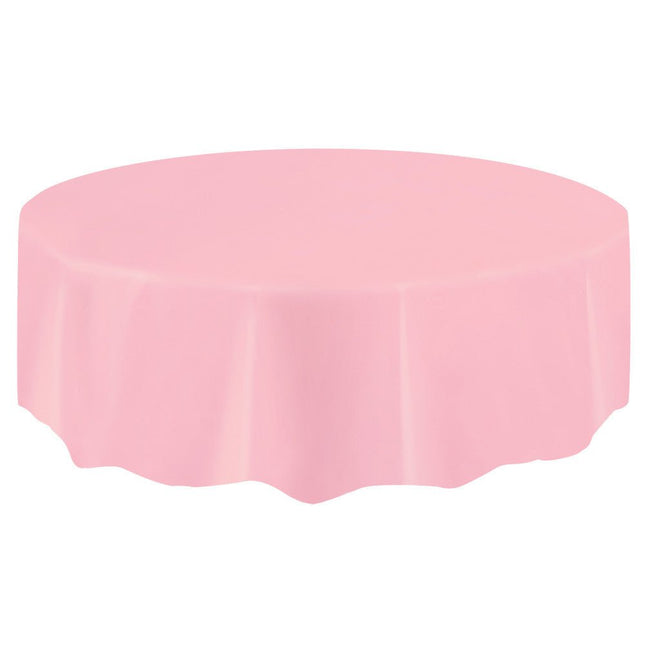 Lichtroze Tafelkleed Rond 2,13m van Unique koop je bij Partywinkel