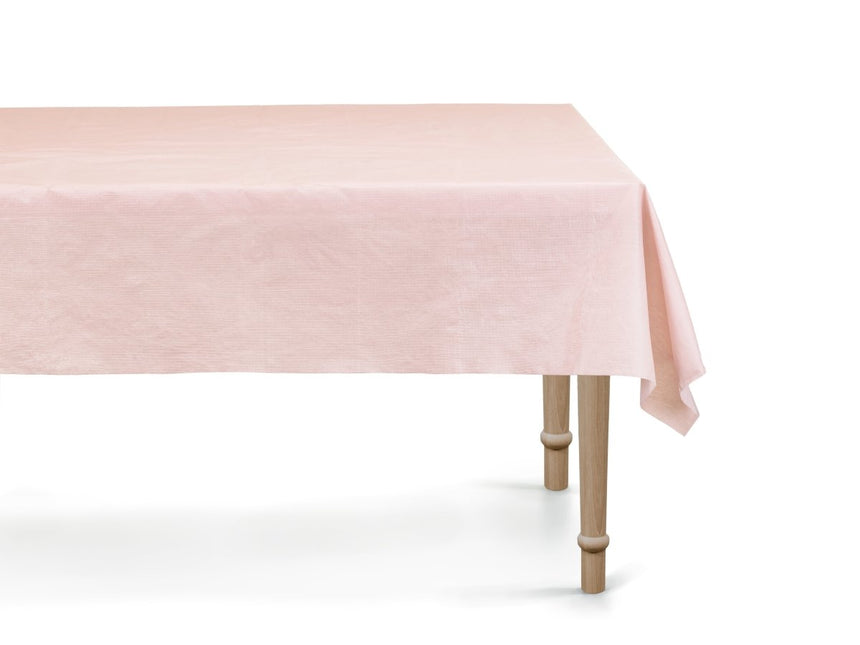 Lichtroze Tafelkleed Synthetisch 1,8m van Partydeco koop je bij Partywinkel