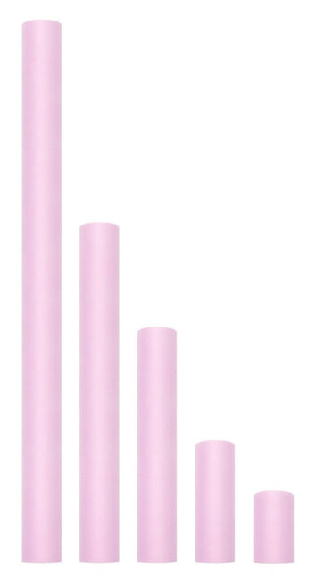 Lichtroze Tule Rol 15cm 9m van Partydeco koop je bij Partywinkel