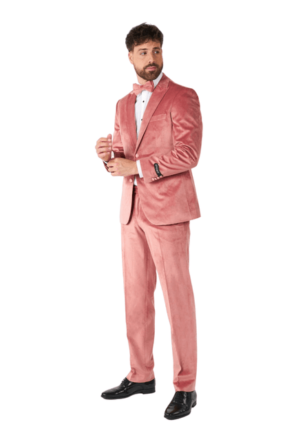 Lichtroze Velvet Smoking Heren OppoSuits van OppoSuits koop je bij Partywinkel
