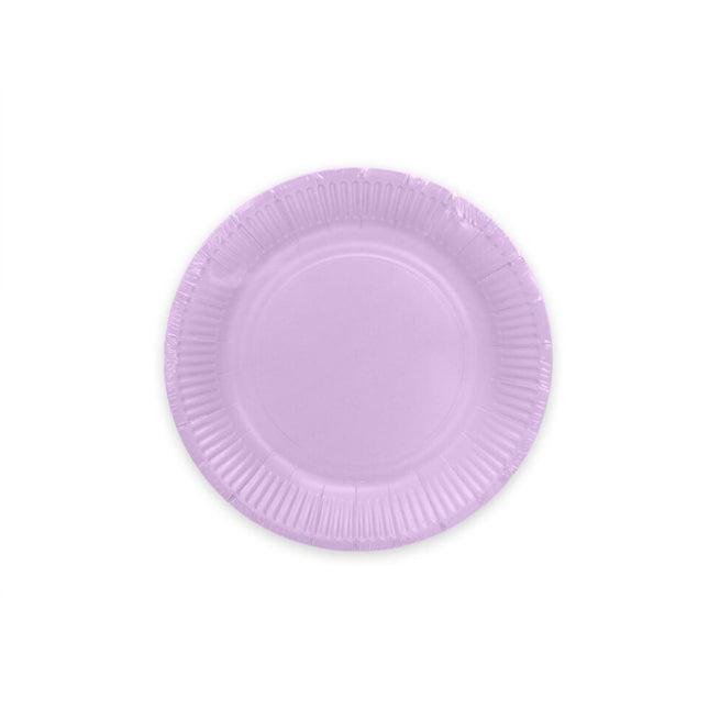Lila Borden Papier 18cm 20st van WeFiesta koop je bij Partywinkel