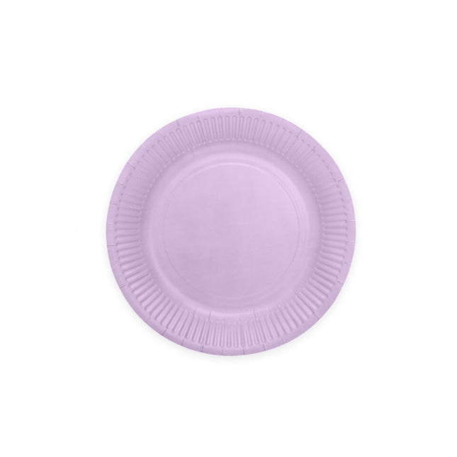 Lila Borden Papier 23cm 8st van WeFiesta koop je bij Partywinkel