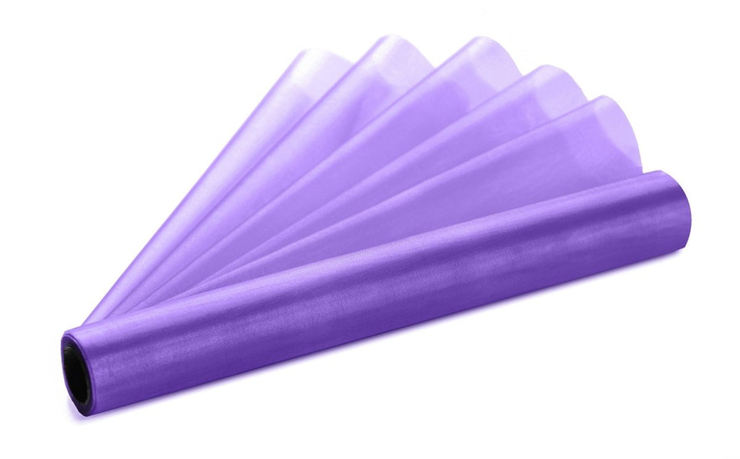 Lila Organza Stof 36cm 9m van Partydeco koop je bij Partywinkel