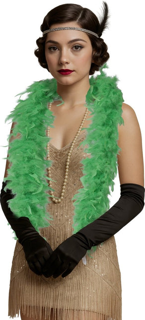 Lime Groene Boa Veren 80gr van Fiestas Guirca koop je bij Partywinkel