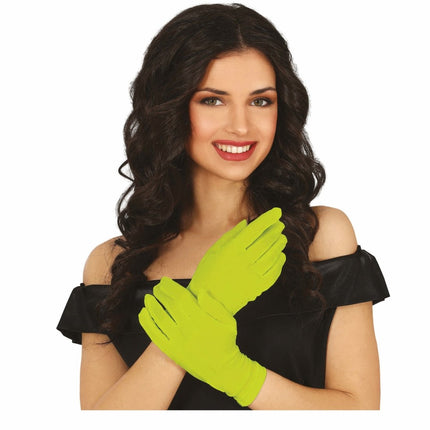 Lime Groene Handschoenen 20cm van Fiestas Guirca koop je bij Partywinkel
