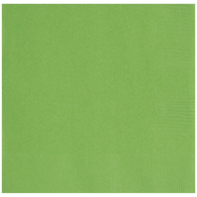 Lime Groene Servetten 33cm 50st van Unique koop je bij Partywinkel