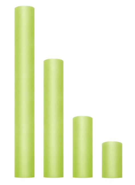 Lime Groene Tule Rol 15cm 9m van Partydeco koop je bij Partywinkel