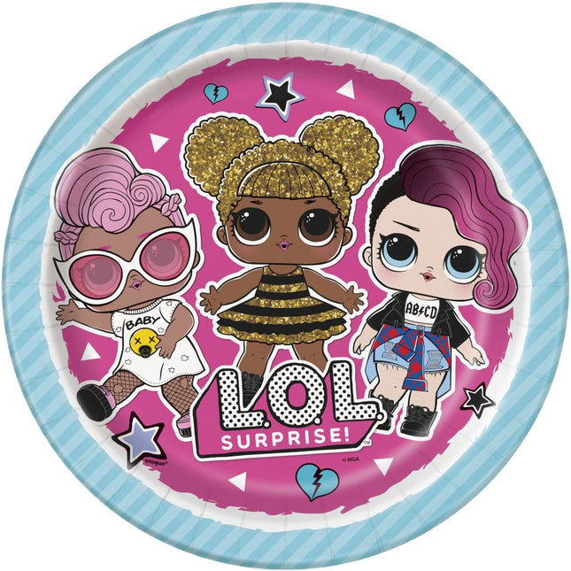 LOL Surprise Borden 23cm 8st van Unique koop je bij Partywinkel