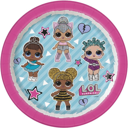 LOL Surprise Gebaksbordjes 17,5cm 8st van Unique koop je bij Partywinkel