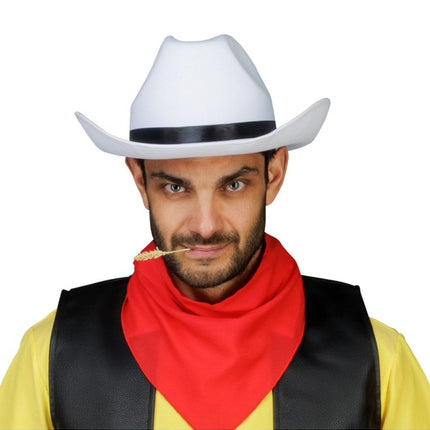 Lucky Luke Cowboy Hat, White, One Size