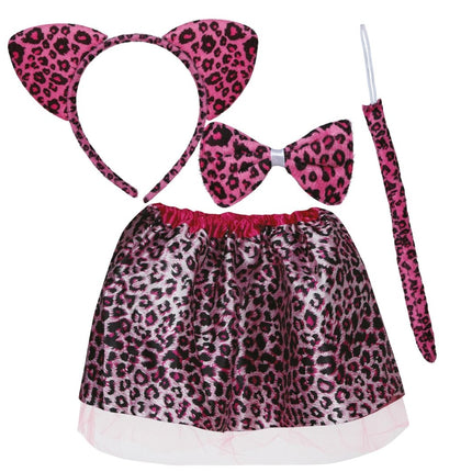 Luipaard Accessoireset Roze Meisje van Fiestas Guirca koop je bij Partywinkel
