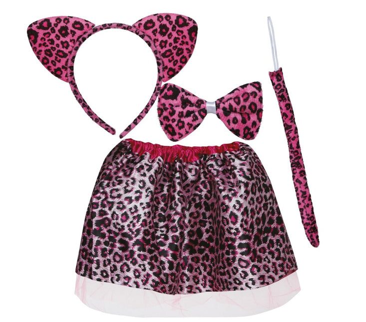 Luipaard Accessoireset Roze Meisje van Fiestas Guirca koop je bij Partywinkel