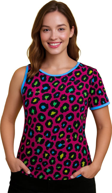 Luipaard Shirt Gekleurd Dames van Fiestas Guirca koop je bij Partywinkel