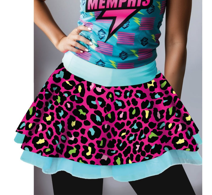 Luipaard Tutu Blauw Roze 40cm van Fiestas Guirca koop je bij Partywinkel