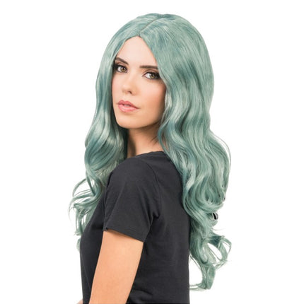 Luna Wig, Green, 66 cm