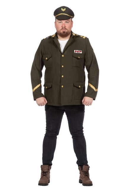 Leger Jas Heren Officier Luxe van Wilbers & Wilbers koop je bij Partywinkel