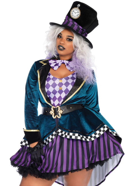 Mad Hatter Kostuum Paars Groen Dames Leg Avenue van Leg Avenue koop je bij Partywinkel