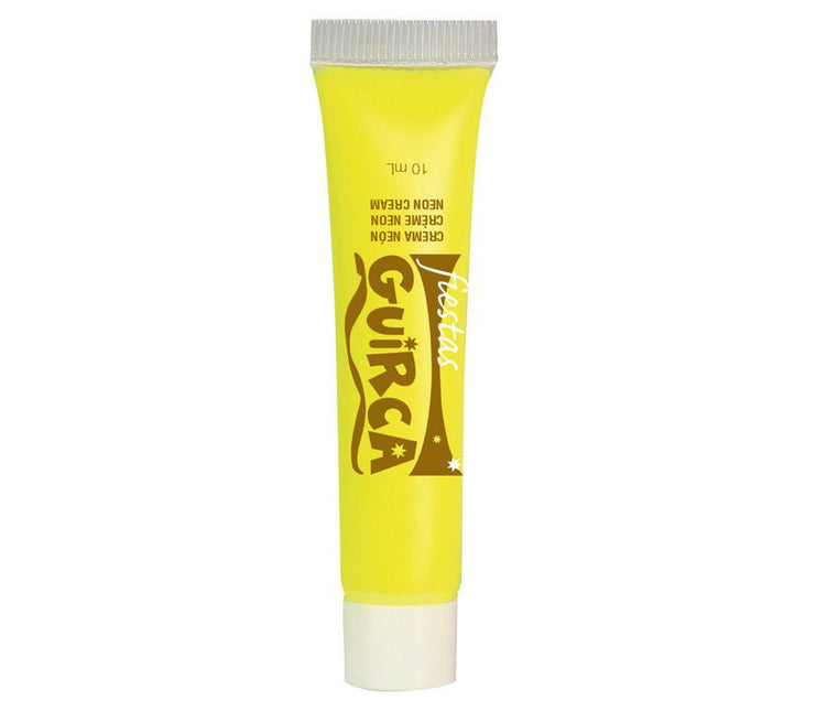 Make - Up Tube Neon Geel 10ml van Fiestas Guirca koop je bij Partywinkel