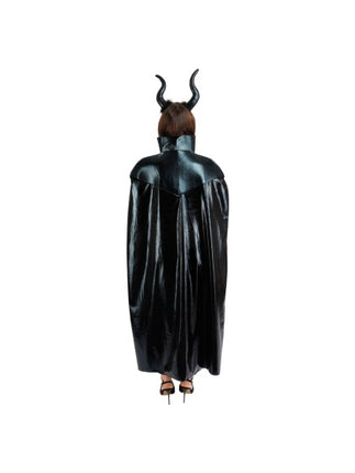 Dark Queen Cape with Horned Tiara, 2-Piece Set