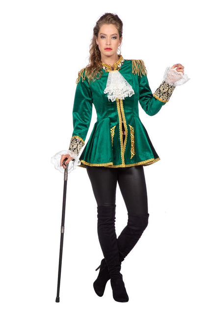 Markiezin Jas Groen Goud Dames van Wilbers & Wilbers koop je bij Partywinkel