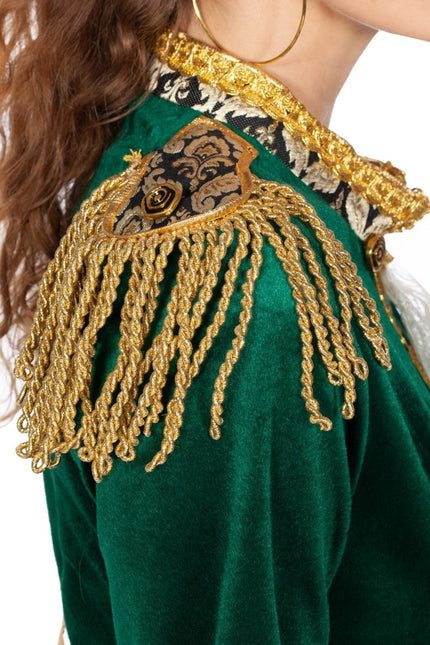 Markiezin Jas Groen Goud Dames van Wilbers & Wilbers koop je bij Partywinkel