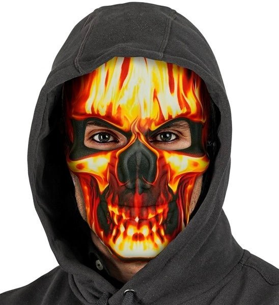 MASKER BRANDENDE SCHEDEL - STOF van Widmann koop je bij Partywinkel
