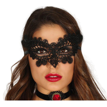 Masker Geborduurd Zwart van Fiestas Guirca koop je bij Partywinkel