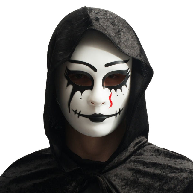 Masker Pierrot van Partychimp koop je bij Partywinkel