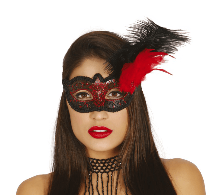 Masker Veer Rood van Fiestas Guirca koop je bij Partywinkel