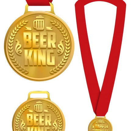 Medaille Bierkoning van Fiestas Guirca koop je bij Partywinkel