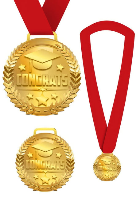 Medaille Gefeliciteerd van Fiestas Guirca koop je bij Partywinkel