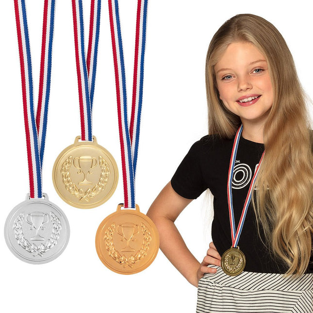 Medailles Podium 6cm 3st van Boland koop je bij Partywinkel