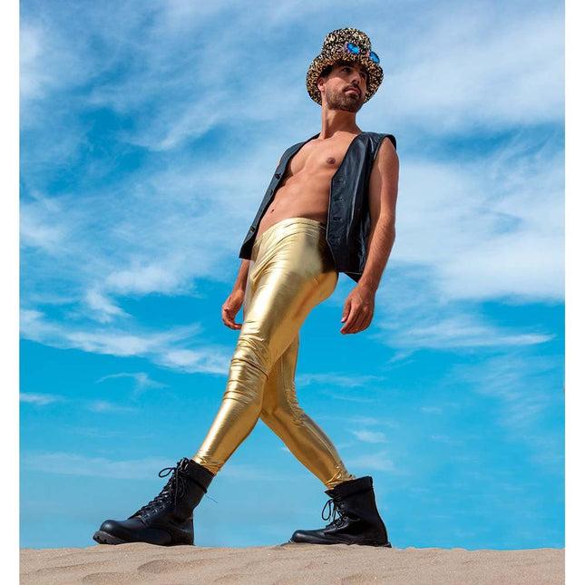 Metallic Gouden Legging L - XL van Boland koop je bij Partywinkel