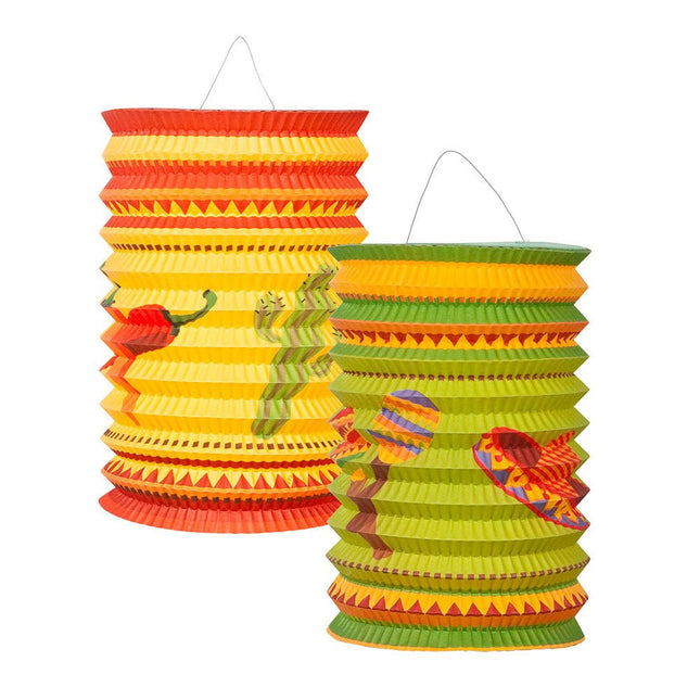 Mexicaanse Lampionnen Fiesta 16cm 2st van Boland koop je bij Partywinkel