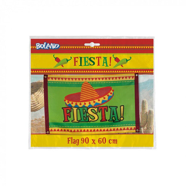 Mexicaanse Vlag Fiesta 90cm van Boland koop je bij Partywinkel