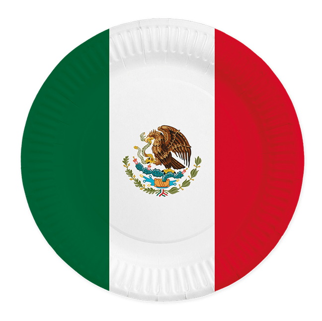 Mexico Borden 23cm 8st van WeFiesta koop je bij Partywinkel