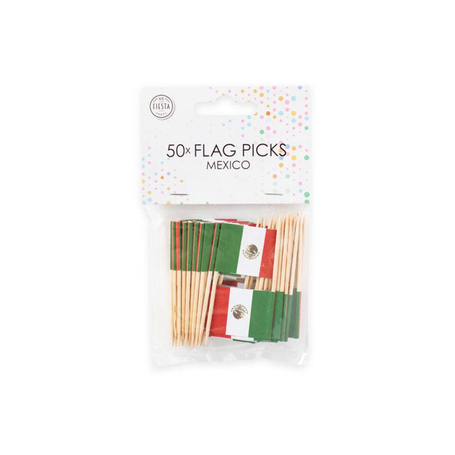 Mexico Cocktailprikkers Mexico 6cm 50st van WeFiesta koop je bij Partywinkel