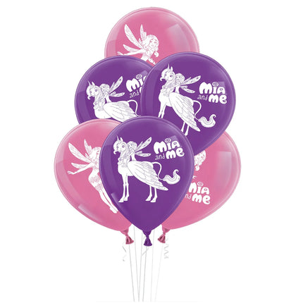 Mia And Me Balloons, Purple and Pink, 25 cm, 10-pack