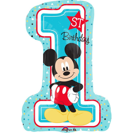 Mickey Mouse Helium Ballon 1 jaar 71cm leeg van Anagram koop je bij Partywinkel