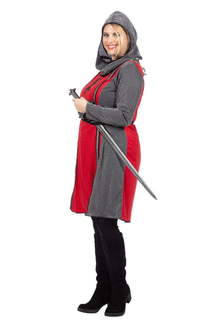 Ridder Jurk Grijs Rood Dames 3 delig van Wilbers & Wilbers koop je bij Partywinkel