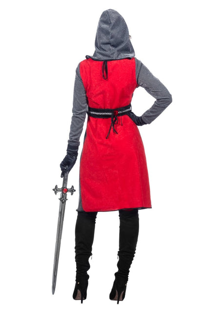Ridder Jurk Grijs Rood Dames 3 delig van Wilbers & Wilbers koop je bij Partywinkel