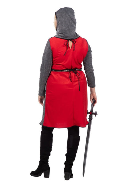 Ridder Jurk Grijs Rood Dames 3 delig van Wilbers & Wilbers koop je bij Partywinkel