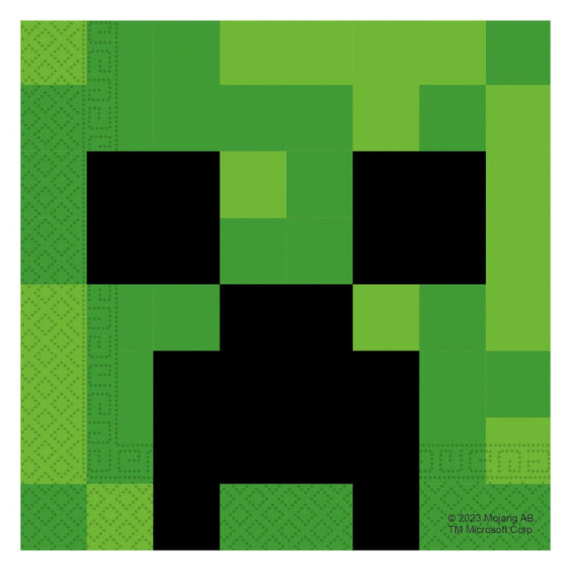 Minecraft Servetten 2 - Laags 33cm 20st van Procos koop je bij Partywinkel