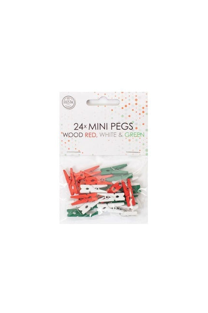 Mini Knijpers Hout Rood Wit Groen 24st van WeFiesta koop je bij Partywinkel