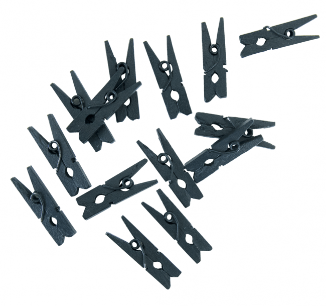 Mini Knijpers Hout Zwart 24st van WeFiesta koop je bij Partywinkel