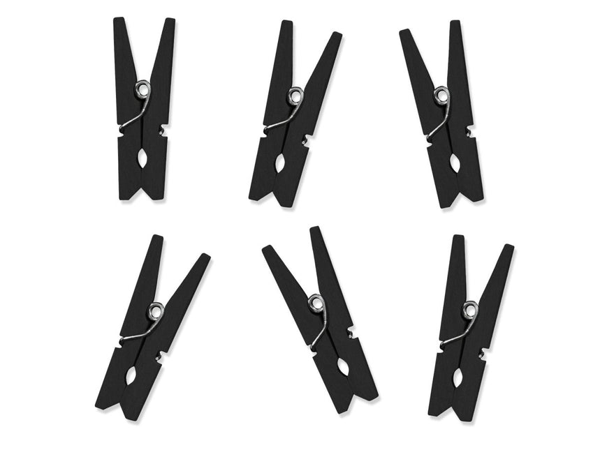 Mini Knijpers Zwart 3,5cm 10st van Partydeco koop je bij Partywinkel