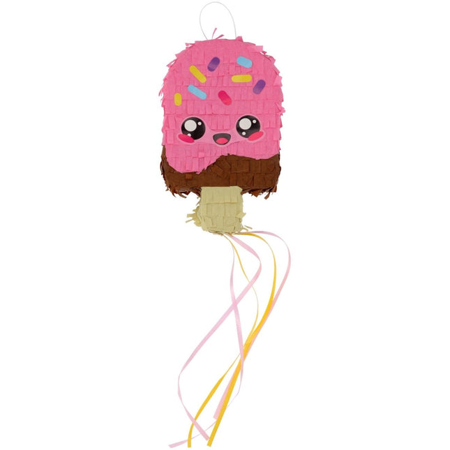 Mini Piñata Set - Donut & Ijsje - Kawaii Party - 2 stuks van Folat koop je bij Partywinkel