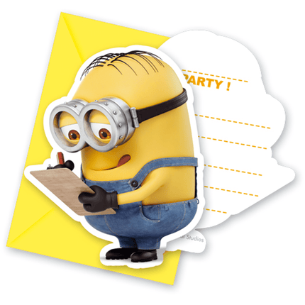 Minions Uitnodigingen 6st van Procos koop je bij Partywinkel