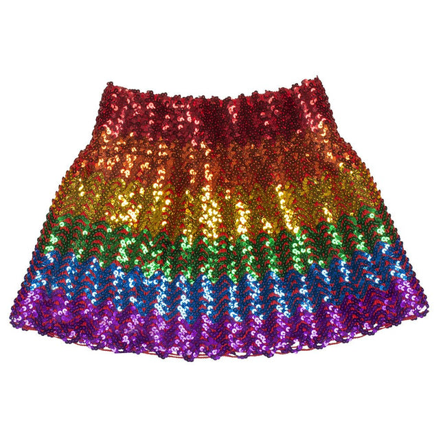 Minirokje Pailletten Meerkleurig M van Boland koop je bij Partywinkel