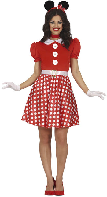 Minnie Mouse Kostuum Rood Wit Dames van Fiestas Guirca koop je bij Partywinkel